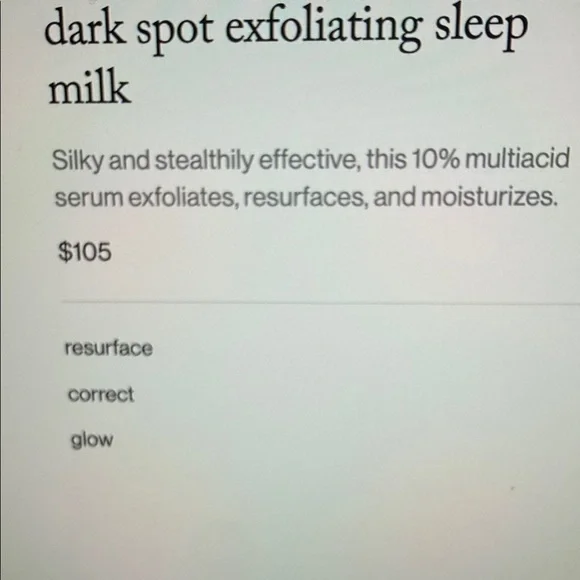 NIB GOOPGLOW Dark spot Exfoliating Sleep Milk . 1.0 Fl oz